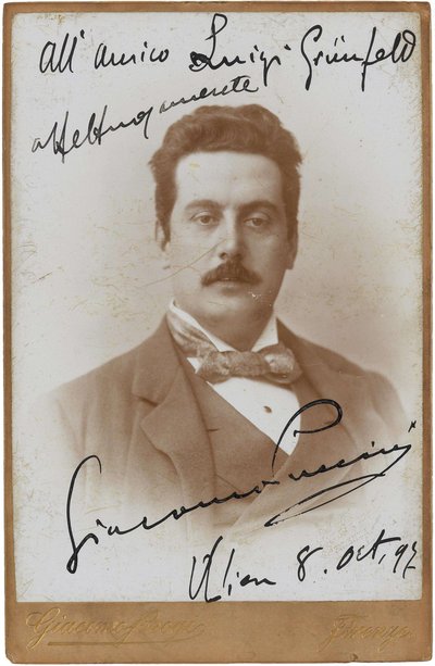 Retrato del compositor Giacomo Puccini 1858-1924, 1897 de Giacomo Brogi