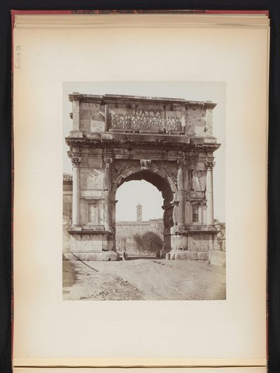 Arco Triunfal de Tito en Roma, Italia de Giacomo Brogi