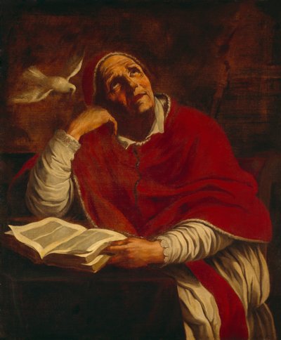 San Gregorio (óleo sobre lienzo) de Giacomo Cavedone