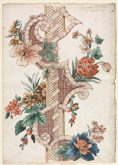 Banda floral decorativa vertical de Giacomo Cavenezia