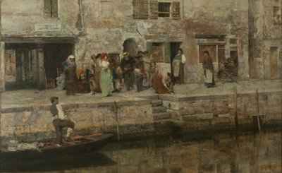 Músicos ambulantes, c.1881-83 (óleo sobre lienzo) de Giacomo Favretto