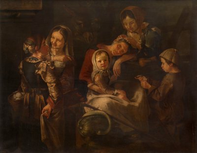 Campesinas y niños de Giacomo Francesco Cipper