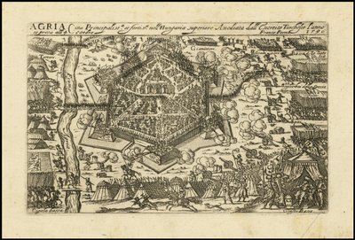 Agria - Ciudad principal y más fuerte de la Alta Hungría Asediada por los turcochipriotas en el año 1596 de Giacomo Franco