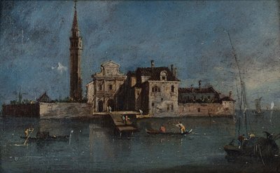 La isla de Santa Elena c.1791 (Óleo sobre lienzo) de Giacomo Guardi