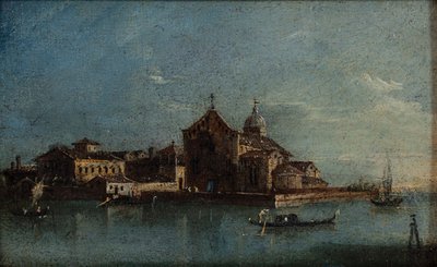 La isla de Santo Spirito c.1790 (Óleo sobre lienzo) de Giacomo Guardi