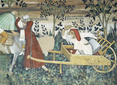 La Fuente de la Vida, detalle del viaje a la fuente de Giacomo Jaquerio