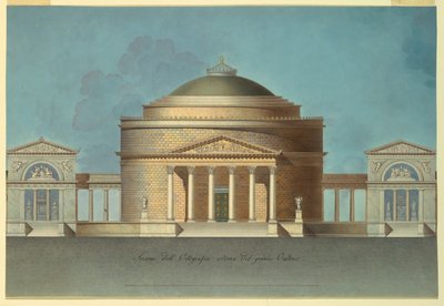 Diseño para un oratorio (Capilla conmemorativa) de Giacomo Quarenghi