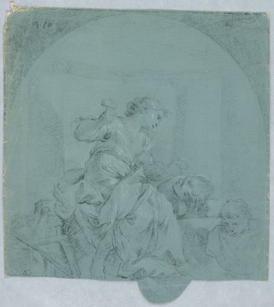 Diseño para Alegoría de la Escultura de Giacomo Zampa
