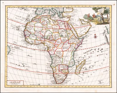 Mapa de África de 1740 por Giambattista Albrizzi de Giambattista Albrizzi