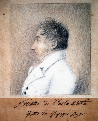 Retrato de Carlo Porta (1775 - 1821) por G. Bassi de Giambattista Bassi