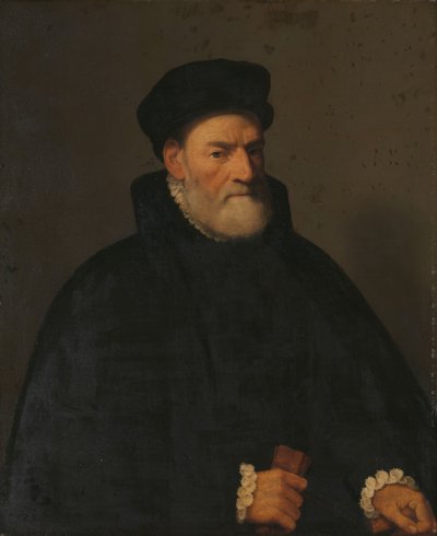 Retrato de un anciano, probablemente Vercellino Olivazzi, senador de Bérgamo de Giambattista Moroni (attributed to)
