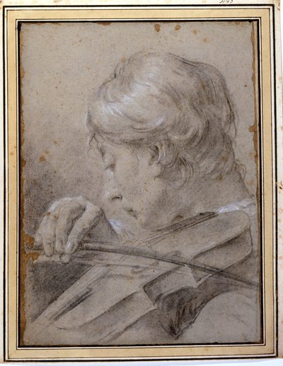 El violinista. G. P. Piazzetta (1683 - 1754). Milán, Brera de Giambattista Piazzetta