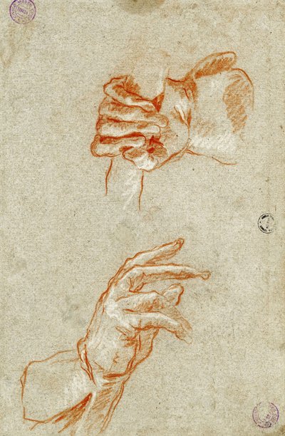 Estudio de manos de Giambattista Tiepolo