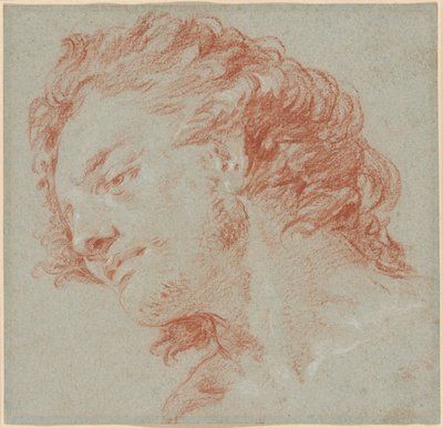Cabeza de un Joven en Perfil a la Izquierda (recto); Estudios de Figuras Alegóricas (verso) de Giambattista Tiepolo