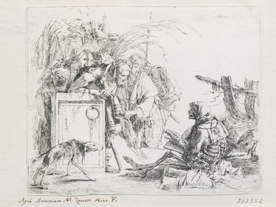 La visita en la muerte. De la serie Caprichos, mediados del siglo XVIII de Giambattista Tiepolo