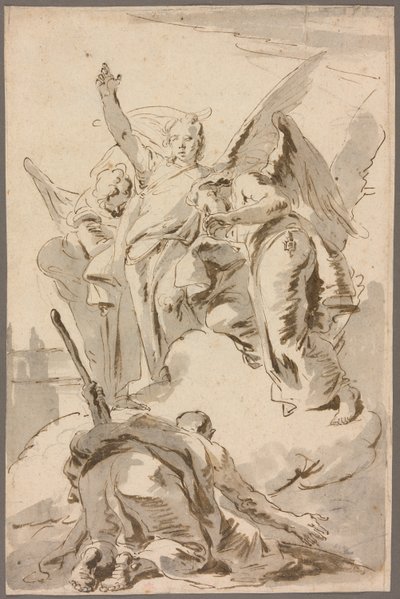 Tres ángeles apareciendo a Abraham de Giambattista Tiepolo