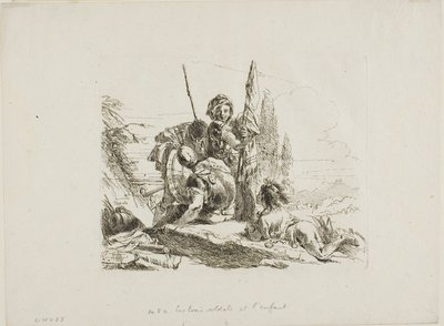 Tres soldados y un niño, de Capricci de Giambattista Tiepolo