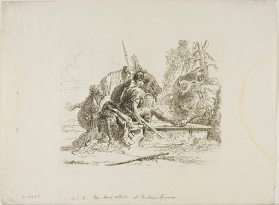 Dos Soldados y Dos Mujeres, de Capricci de Giambattista Tiepolo