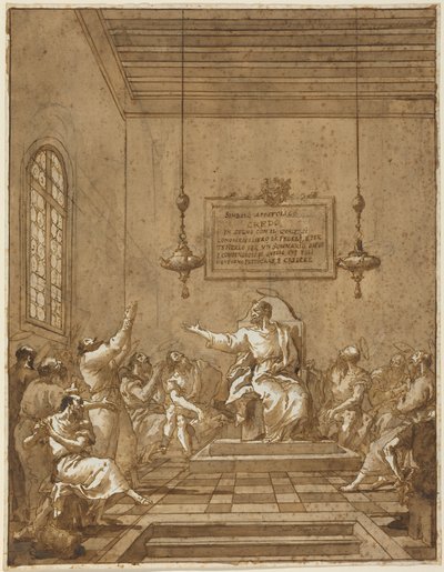 El Credo de los Apóstoles de Giambattista & Tiepolo Giandomenico (1727-1804) Tiepolo