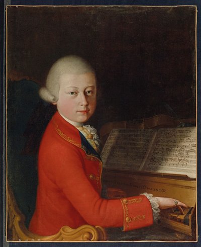 Retrato de Wolfgang Amadeus Mozart a los 13 años, en Verona de Giambettino (attr. to) Cignaroli