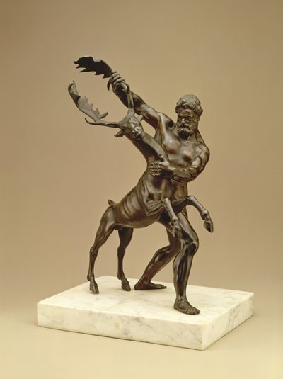 Hércules y el ciervo arcadio de Giambologna
