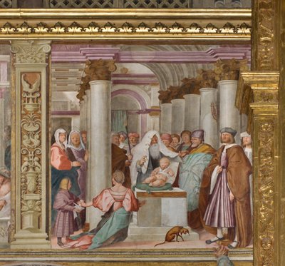 Nave central, Quinto tramo norte, Presentación en el Templo, Gian Francesco Bembo de Gian Francesco Bembo