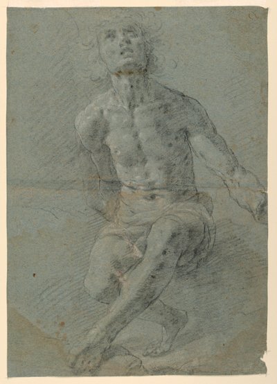 Estudio para un desnudo masculino de Gian Giacomo Barbelli