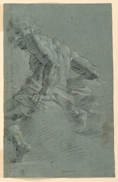 Estudio de Hermes, Estudio preparatorio para la Caída de los Gigantes, Fresco del techo en el Palazzo Moroni, Bérgamo de Gian Giacomo Barbelli