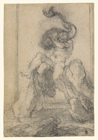 Un Dios marino con un delfín de Gian Lorenzo Bernini