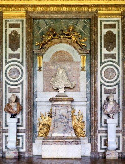 Busto de Luis XIV, Salón de Diana, Gran Apartamento, Chateau de Versailles, Francia, siglo XVII de Gian Lorenzo Bernini