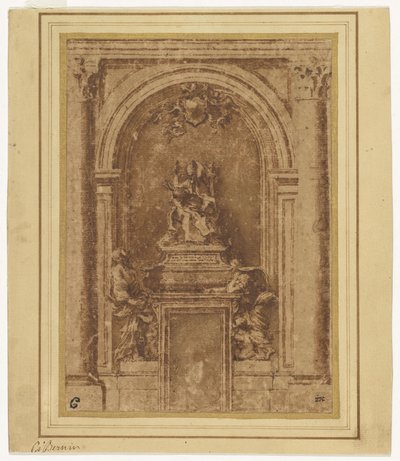 Diseño para la tumba del Papa Alejandro VII en San Pedro, Roma de Gian Lorenzo Bernini