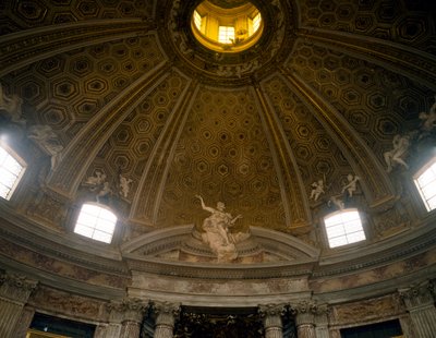 Interior de la cúpula, Iglesia de San Andrés en el Quirinal, arquitecto Gian Lorenzo Bernini, Roma de Gian Lorenzo Bernini