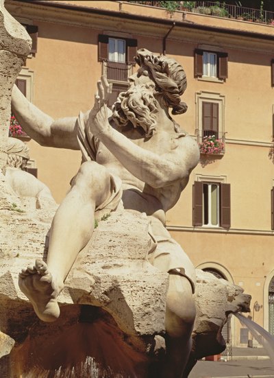 La Fuente de los Cuatro Ríos (detalle) de Gian Lorenzo Bernini