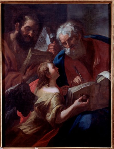 Representación de San Mateo y otro evangelista de Gian Lorenzo and Michelangelo Bertolotto