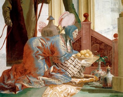 Ofrenda de frutas a la diosa Luna, de Giandomenico Tiepolo (1727-1804), fresco, Sala China de la Foresteria (Casa de huéspedes), Villa Valmarana 