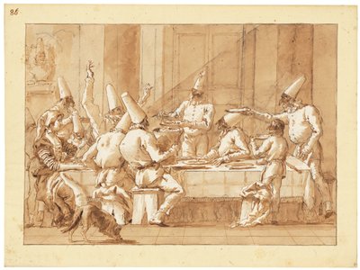 Festín de punchinellos de Giandomenico (1727 1804) Tiepolo