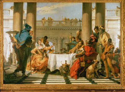 El banquete de Cleopatra de Giandomenico (1727-1804) Tiepolo