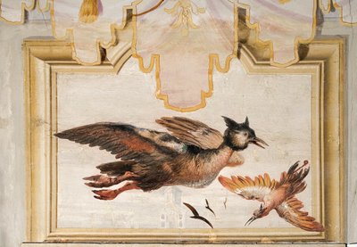 Un par de aves exóticas, de la Sala China en la Foresteria, 1757 de Giovanni Domenico Tiepolo