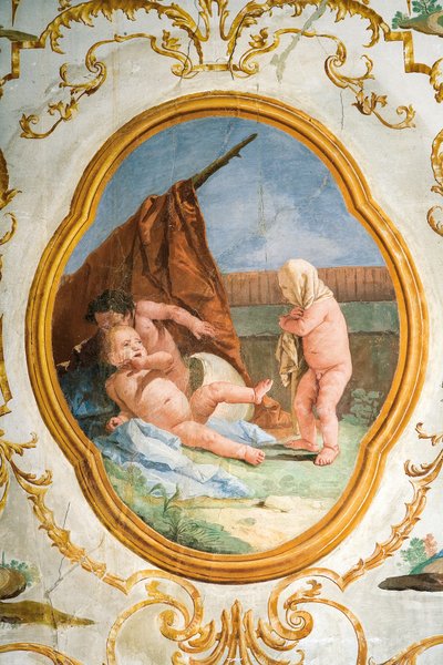Fresco de la Sala de Putti, en la Foresteria (Casa de Huéspedes), 1757 de Giovanni Domenico Tiepolo
