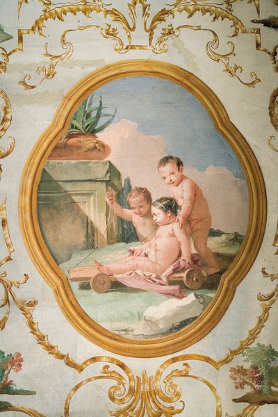Fresco de la Sala de Putti, en la Foresteria (Casa de Huéspedes), 1757 de Giovanni Domenico Tiepolo