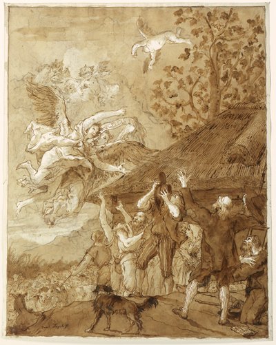 La Anunciación a los Pastores de Giovanni Domenico Tiepolo