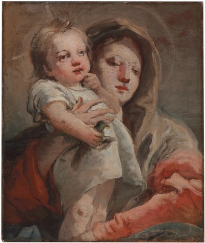 La Virgen y el Niño con un jilguero de Giovanni Domenico Tiepolo