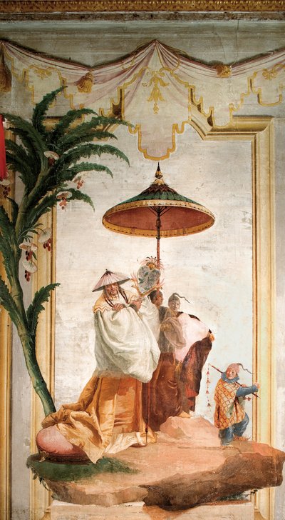 El paseo del mandarín, de la Sala China en la Foresteria, 1757 de Giovanni Domenico Tiepolo