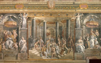 El Bautismo de Constantino, 1517-1524 de Gianfrancesco Penni
