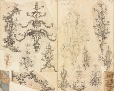 Álbum de recortes de diseños de trabajo, ca. 1760 de Gideon Saint