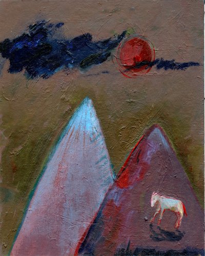 Nubes azules en una noche de luna roja, 2016 de Gigi Sudbury