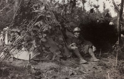 Álbum "Imágenes de la Guerra II": soldados italianos en Val Chiusone a Podsenica, 09/1917 de Gigliucci Gigliucci