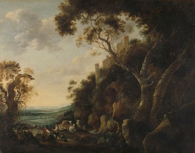 Paisaje con pastores de Gijsbert Gillisz de Hondecoeter