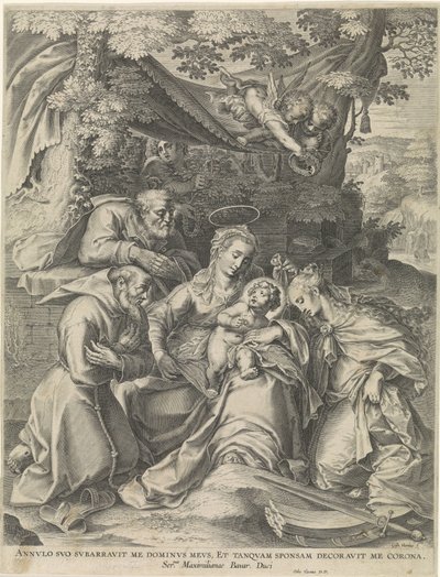 Matrimonio Místico de Santa Catalina de Alejandría de Gijsbert Van Veen