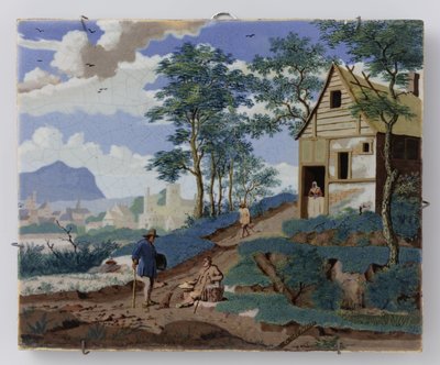 placa Plato con paisaje de Gijsbrecht Verhaast